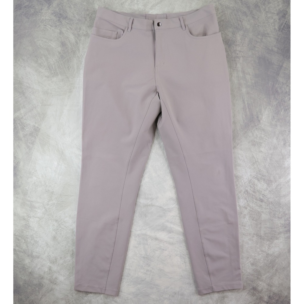 State & Liberty Pants Mens 35x31 Grey Athletic Fit Performance Stretch Chino